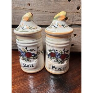 Arnart Creation Salt and Pepper Shakers Set Japan Vintage fruit Yellow Cream